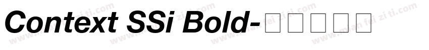 Context SSi Bold字体转换